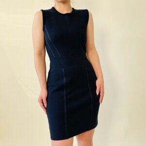 Diane Von Furstenberg black wool nylon lycra dress